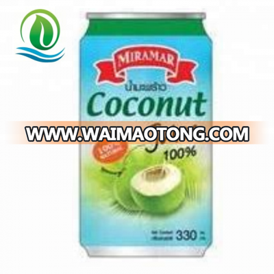 Natural Pure Coconut Water drink with Pulp tin can aluminum can