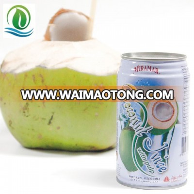 Miramar vegan Thailand tender 100% pure coconut water drink tin alu can